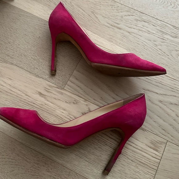 Manolo Blahnik BB 100mm Fuschia Hot Pink Pumps sz 35.5 - Picture 4 of 5